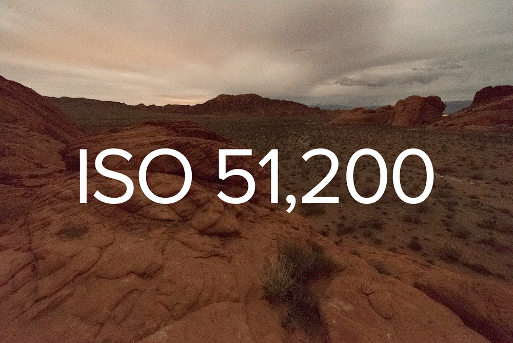 A GIF of changes in ISO